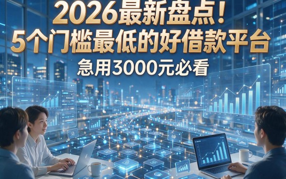 2026最新盘点！5个门槛最低的好借款平台，急用3000元必看