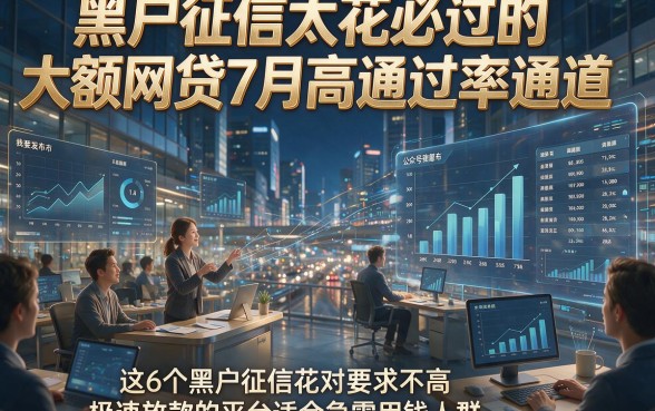 黑户征信太花必过的大额网贷7月高通过率通道，这6个黑户征信花对要求不高极速放款的平台适合急需用钱人群