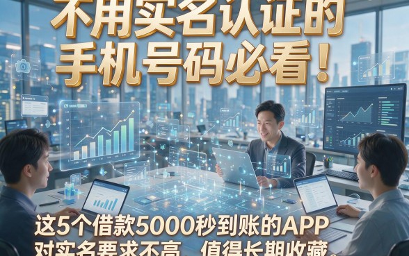 不用实名认证的手机号码必看！这5个借款5000秒到账的APP对实名要求不高，值得长期收藏