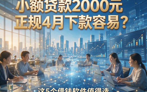 小额贷款2000元正规4月下款容易？这5个借钱软件值得选！
