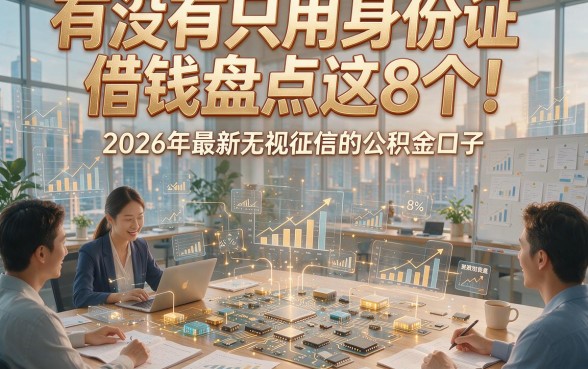 有没有只用身份证借钱盘点这8个！2026年最新无视征信的公积金口子