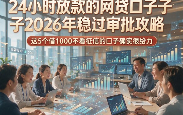 24小时放款的网贷口子子2026年稳过审批攻略，这5个借1000不看征信的口子确实很给力