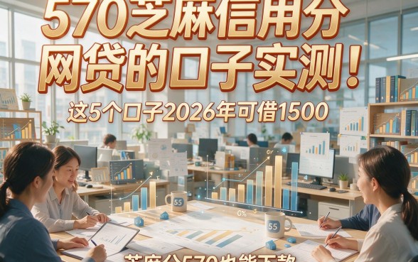 570芝麻信用分网贷的口子实测！这5个口子2026年可借1500，芝麻分570也能下款