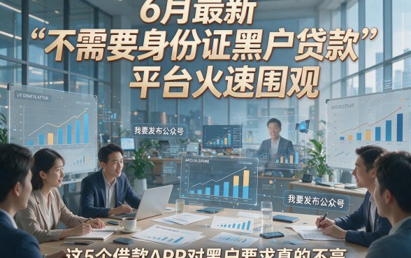 6月最新“不需要身份证黑户贷款”平台火速围观，这5个借款APP对黑户要求真的不高