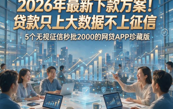 2026年最新下款方案！贷款只上大数据不上征信，5个无视征信秒批2000的网贷APP珍藏版
