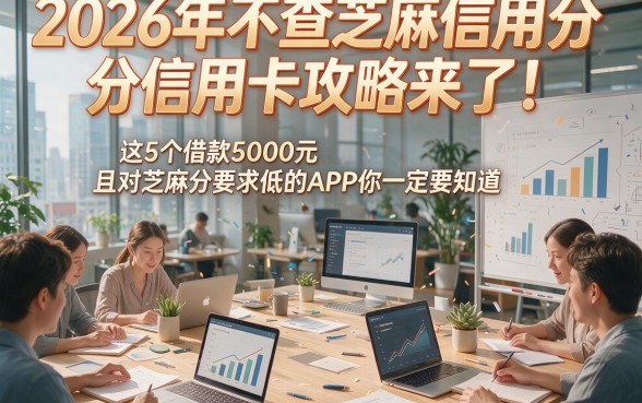 2026年不查芝麻信用分信用卡攻略来了！这5个借款5000元且对芝麻分要求低的APP你一定要知道