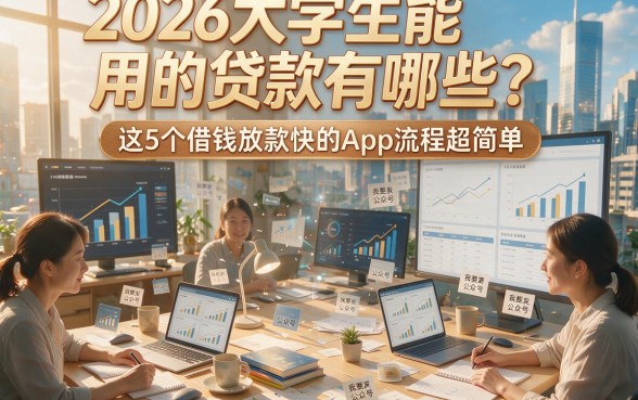 2026大学生能用的贷款有哪些？这5个借钱放款快的App流程超简单