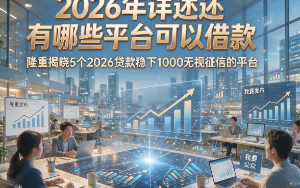 2026年详述还有哪些平台可以借款，隆重揭晓5个2026贷款稳下1000无视征信的平台