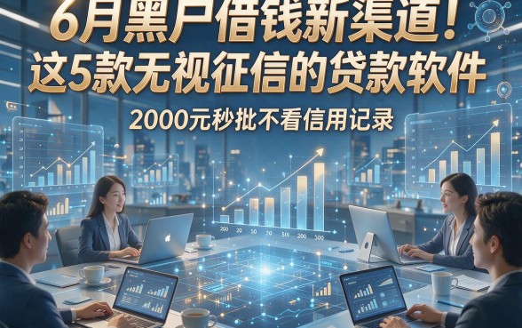 6月黑户借钱新渠道！这5款无视征信的贷款软件，2000元秒批不看信用记录