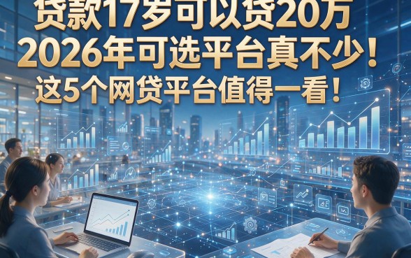 贷款17岁可以贷20万2026年可选平台真不少！这5个网贷平台值得一看！