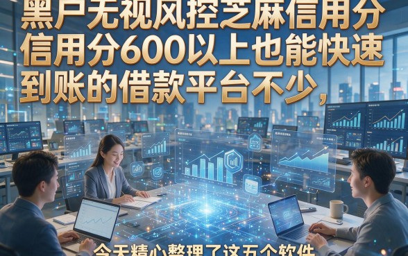 黑户无视风控芝麻信用分600以上也能快速到账的借款平台不少，今天精心整理了这五个软件！