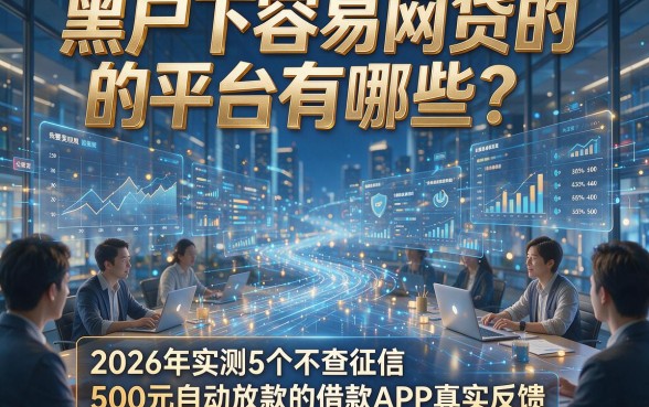 黑户下容易网贷的平台有哪些？2026年实测5个不查征信、500元自动放款的借款APP真实反馈！