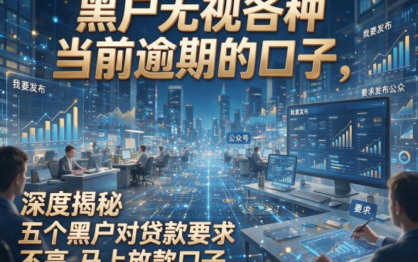 黑户无视各种当前逾期的口子，深度揭秘五个黑户对贷款要求不高马上放款口子