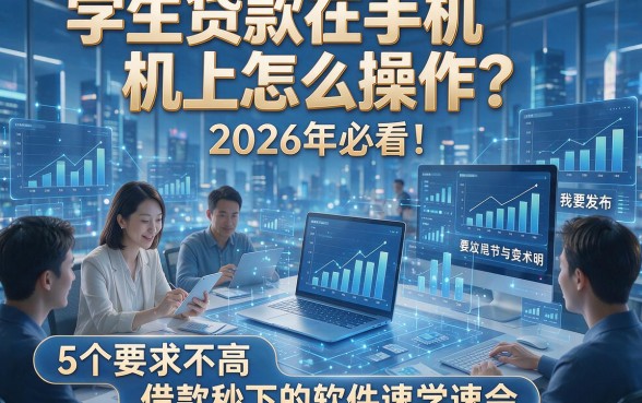 学生贷款在手机上怎么操作？2026年必看！5个要求不高、借款秒下的软件速学速会