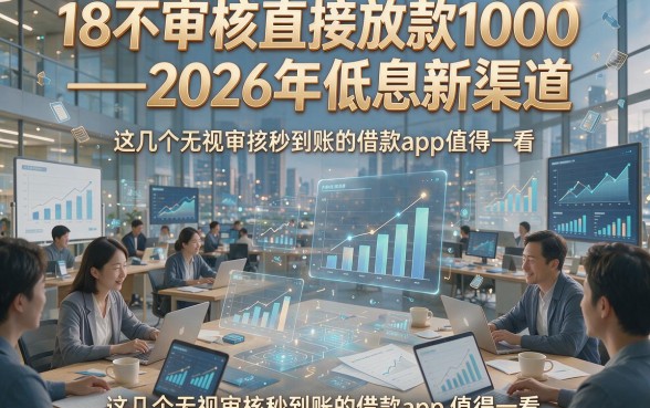 18不审核直接放款1000——2026年低息新渠道，这几个无视审核秒到账的借款app值得一看
