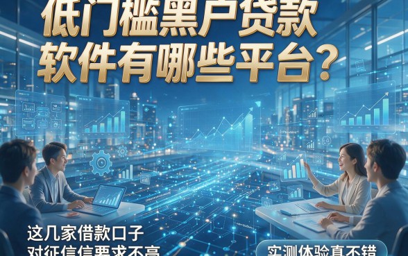 低门槛黑户贷款软件有哪些平台？这几家借款口子对征信要求不高，实测体验真不错