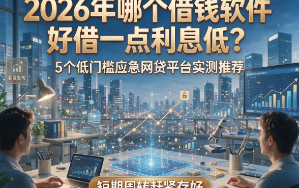 2026年哪个借钱软件好借一点利息低？5个低门槛应急网贷平台实测推荐，短期周转赶紧存好！