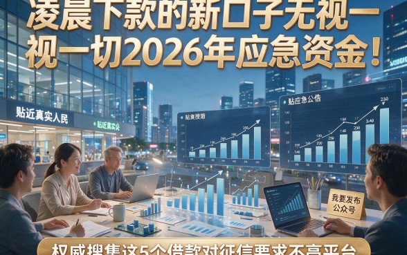 凌晨下款的新口子无视一切2026年应急资金！权威搜集这5个借款对征信要求不高平台