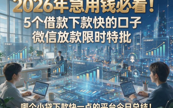 2026年急用钱必看！5个借款下款快的口子微信放款限时特批，哪个小贷下款快一点的平台今日总结