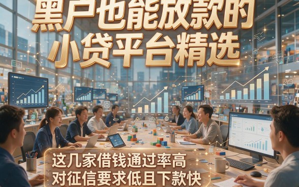 黑户也能放款的小贷平台精选，这几家借钱通过率高对征信要求低且下款快