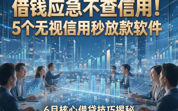 借钱应急不查信用！5个无视信用秒放款软件，6月核心借贷技巧揭秘