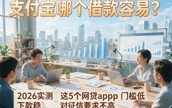 支付宝哪个借款容易？2026实测这5个网贷app门槛低、下款稳，对征信要求不高