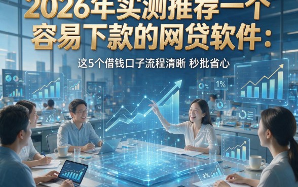 2026年实测推荐一个容易下款的网贷软件：这5个借钱口子流程清晰、秒批省心！