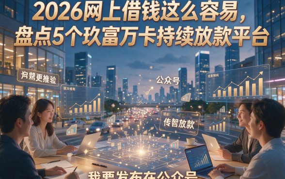 2026网上借钱这么容易，盘点5个玖富万卡持续放款平台