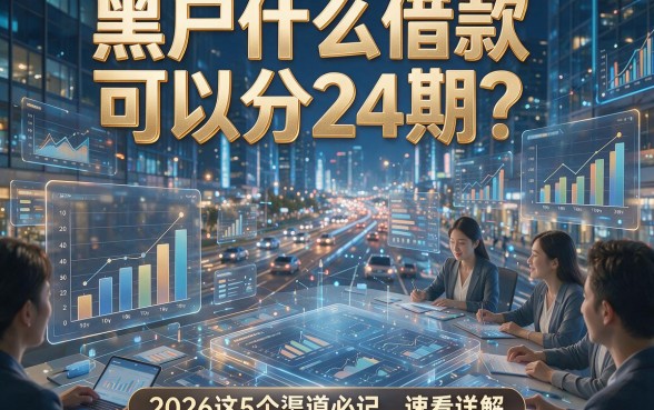 黑户什么借款可以分24期？2026这5个渠道必记，速看详解！