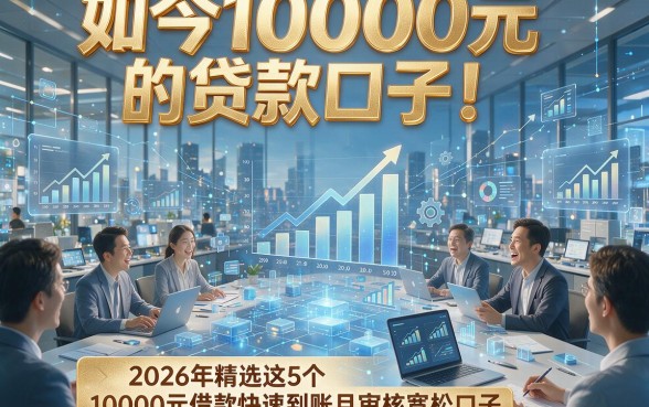 如今10000元的贷款口子！2026年精选这5个10000元借款快速到账且审核宽松口子