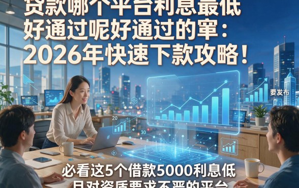 贷款哪个平台利息最低好通过的呢2026年快速下款攻略！必看这5个借款5000利息低且对资质要求不严的平台