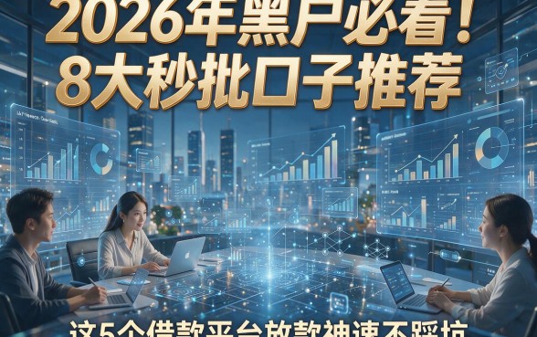 2026年黑户必看！8大秒批口子推荐，这5个借款平台放款神速不踩坑