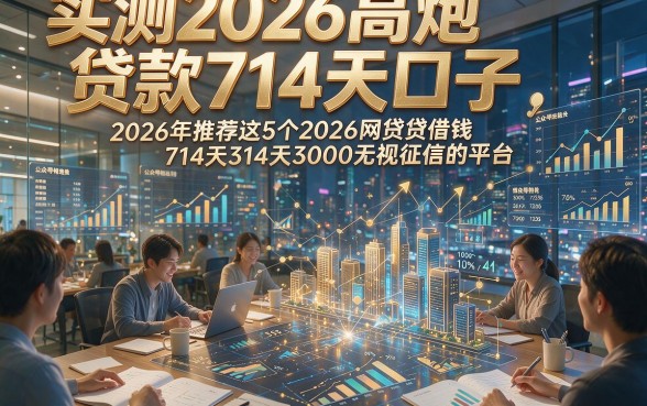 实测2026高炮贷款714天口子，2026年推荐这5个2026网贷借钱714天3000无视征信的平台