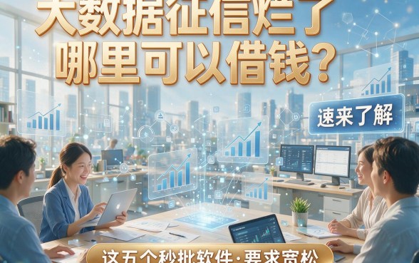 大数据征信烂了哪里可以借钱？这五个秒批软件要求宽松，速来了解！