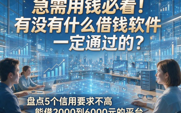 急需用钱必看！有没有什么借钱软件一定通过的？盘点5个信用要求不高、能借2000到6000元的平台