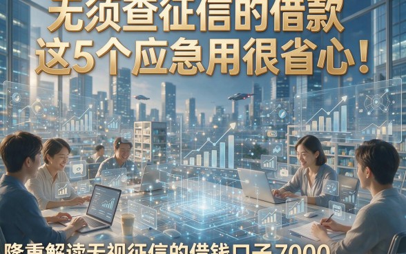 无须查征信的借款这5个应急用很省心，隆重解读无视征信的借钱口子7000