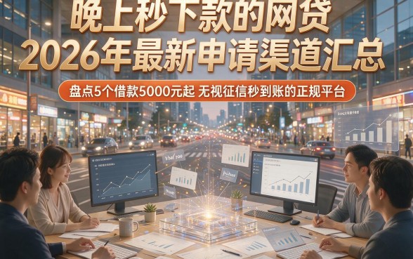 晚上秒下款的网贷2026年最新申请渠道汇总，盘点5个借款5000元起无视征信秒到账的正规平台
