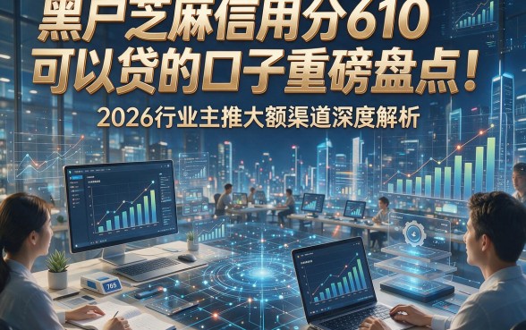 黑户芝麻信用分610可以贷的口子重磅盘点！2026行业主推大额渠道深度解析