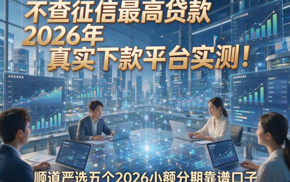 不查征信最高贷款2026年真实下款平台实测！顺道严选五个2026小额分期靠谱口子