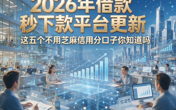2026年借款秒下款平台更新，这五个不用芝麻信用分口子你知道吗？