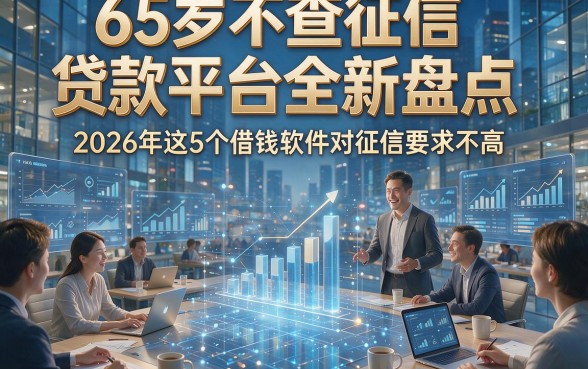 65岁不查征信贷款平台全新盘点，2026年这5个借钱软件对征信要求不高