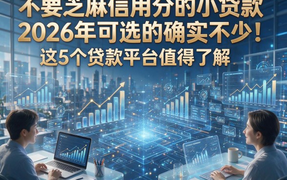 不要芝麻信用分的小贷款2026年可选的确实不少！这5个贷款平台值得了解！