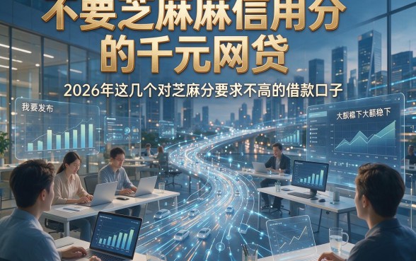 不要芝麻信用分的千元网贷，2026年这几个对芝麻分要求不高的借款口子大额稳下