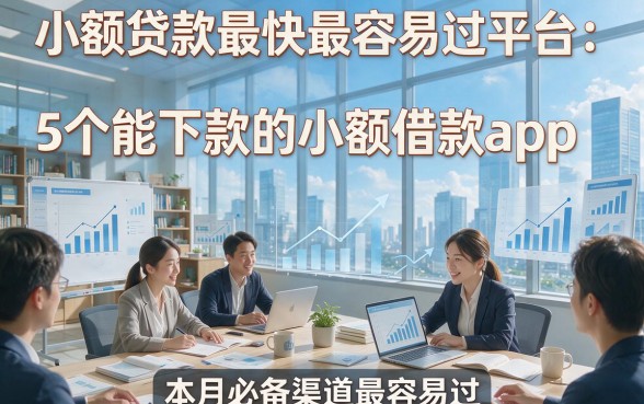小额贷款最快最容易过平台：5个能下款的小额借款app，本月必备渠道最容易过！