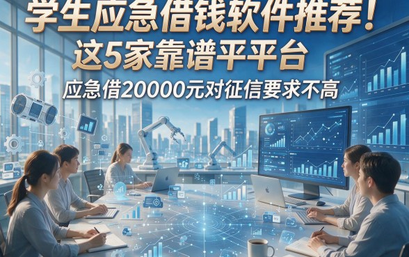 学生应急借钱软件推荐！这5家靠谱平台，应急借20000元对征信要求不高
