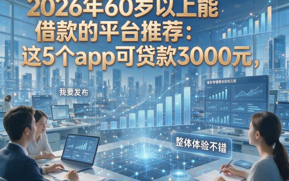 2026年60岁以上能借款的平台推荐：这5个app可贷款3000元，整体体验不错