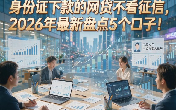 身份证下款的网贷不看征信，2026年最新盘点5个口子！本文为您深入枚举！