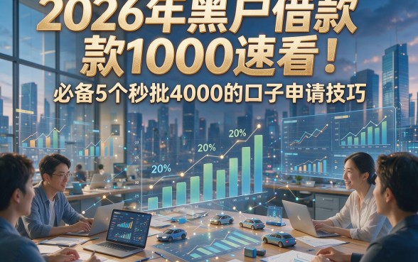 2026年黑户借款1000速看！必备5个秒批4000的口子申请技巧