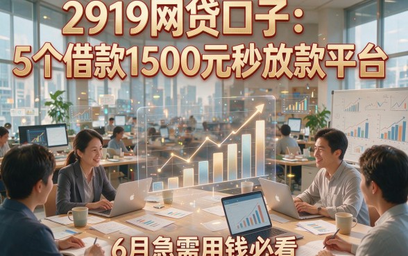 2919网贷口子：5个借款1500元秒放款平台，6月急需用钱必看！