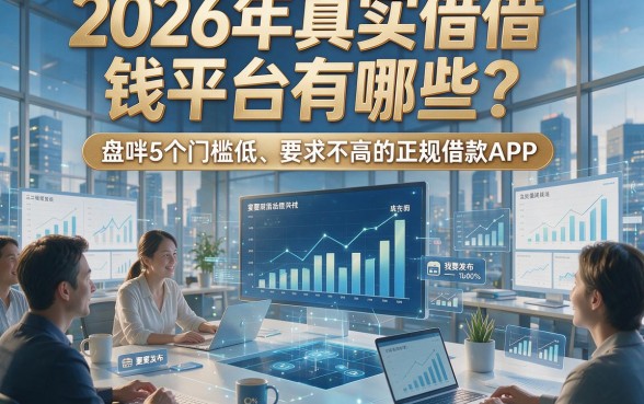 2026年真实借钱平台有哪些？盘点5个门槛低、要求不高的正规借款APP